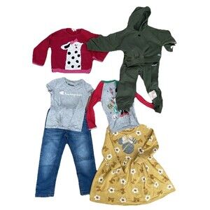 Lot of 7 Girls' Clothing – Size 4T– Various Brands